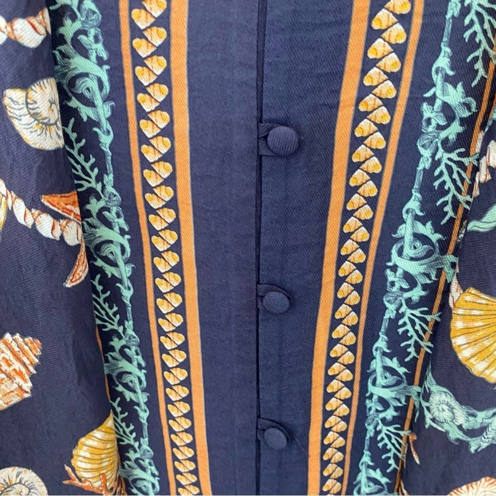 NEW Anthropologie MAEVE Blie Sea Shell Button Up Blouse - Picture 8 of 13